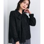 ショッピングセレモニー ブラウス シャツ 「デイリー／セレモニー」フェザージャカードボウタイブラウス レディース