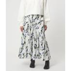 ショッピング花柄 スカート 「EMMEL REFINES」EM フラワープリント シャーリング スカート
