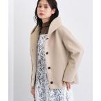 トレンチコート コート 「軽やか／ゆったり」ウール混ショートトレンチコート レディース