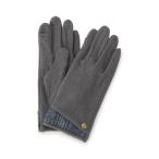 手袋 「手洗い可」チャーム付チェック切替グローブ レディース