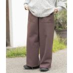 パンツ ウォームドジャージワイドパンツ レディース