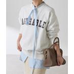 ショッピングファスナー トレーナー スウェット バックファスナーロゴスウェット レディース