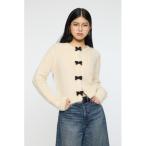 ショッピングリボン カーディガン FRONT RIBBON カーディガン レディース