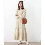 ショッピング体型カバー ワンピース ワンピース 秋冬 長袖 レディース 冬 秋 春 ロングワンピース ティアードフリル かわいい おしゃれ カジュアル 無地 ゆったり 大人