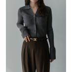 ショッピング動画 ニット セーター 「on:nue」「着用動画あり！/選べる6色展開」 キーネック フレアスリーブポロニット /2025 AW COLLECTION レ