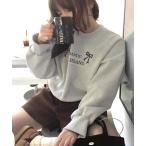 ショッピングリボン トレーナー スウェット リボンロゴ刺繍スウェット レディース