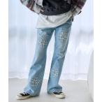 ショッピングブーツカット 「FREAK'S STORE」 ブーツカットデニムパンツ MEDIUM サックスブルー レディース