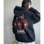 ショッピング柄 コート アウター 「PENDLETON/ペンドルトン」 ネイティブ柄 ボアフリース ジップフードジャケット レディース メンズ