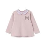 ショッピングリボン tシャツ 「リンク」衿つきリボン長袖Tシャツ キッズ 子供服 女の子