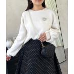 ニット セーター バックジップスウェットライクニット レディース