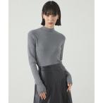 ニット セーター 「1枚で着映える」スタッズタートルニット レディース