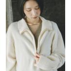 ニット セーター 「ネック変化で着回し抜群」ジップアップニットプルオーバー レディース