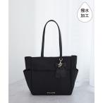 ショッピングリボン トートバッグ 撥水加工リボンチャームマルチポケットトートM レディース