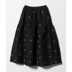 スカート スクエア フラワー ジャガード スカート