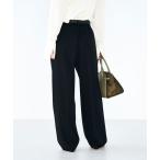 ショッピングオフィス パンツ ウォッシャブル強撚ツイルワイドパンツ レディース