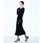 ワンピース 「手洗い可能」フイット＆フレアーVネックワンピース