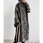 ワンピース 柄ニット ワンピース