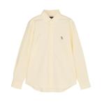 ショッピングクールビズ シャツ フレンチブルドッグ刺繍 オックスフォードシャツ メンズ