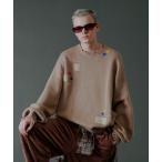  свитер вязаный B omnivore/ Be Homme nibo-HAND STITCH CREWNECK KNIT рука стежок вырез лодочкой вязаный мужской 