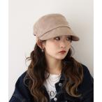 帽子 キャスケット エコスエードキャス レディース