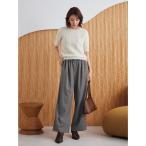 パンツ ウエストゴムヘリンボーンイージーパンツ レディース