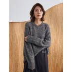 ニット セーター スパンコールVネックシャギーニット レディース