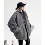 ma1 ma-1 韓国ファッション Oisisオーバーサイズフード付き中綿入りMA-1ブルゾン レディース メンズ