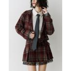 ジャケット テーラードジャケット ステンカラーラインストーンショートジャケット「セットアップ対応」 レディース