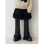 ショッピングレース パンツ レースフリルレイヤードフレアパンツ レディース