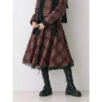 スカート パターンベルトフレアスカート「セットアップ対応」