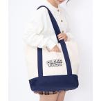 トートバッグ ロゴ刺繍キャンバストートバッグ レディース メンズ