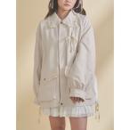ショッピングリボン ブルゾン アウター デコラティブワークブルゾン レディース