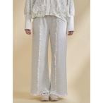ショッピングスウェットパンツ スウェットパンツ ジャージ レースフリルスウェットパンツ レディース