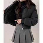 ダウンコート ダウンジャケット 「裏起毛」ファー付 ショート丈ダウンジャケット レディース