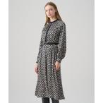 ワンピース メーレプリントラグランバイカラー ワンピース