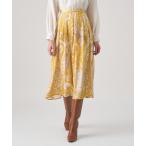 ショッピング柄 スカート ペイズリープリントタック スカート