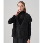 ニット セーター ラメシャギーＶネックジレ レディース