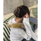 ヘアクリップ モコモコレオパードヘアクリップ