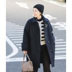 ステンカラーコート コート F by ROSSO　「UR TECH」ブークレステンカラーコート レディース