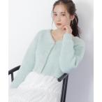 ショッピングリボン ニット セーター リボンビジューフェザーカーディガン レディース