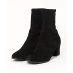 ブーツ 「PARADIS COULEUR」ラウンドトウストレッチショートブーツ(33001P) レディース