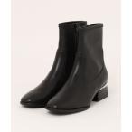 ブーツ 「PARADIS COULEUR」パールヒールストレッチショートブーツ(33005P) レディース