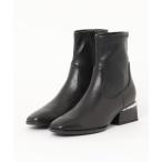 ブーツ 「PARADIS COULEUR」パールヒールストレッチショートブーツ(33008P) レディース