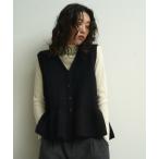 ショッピングジレ ベスト ジレ Washable peplum knit vest / ウォッシャブルペプラムニットベスト レディース