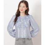 ショッピングSTUART ブラウス シャツ フロントフリルシアーブラウス レディース