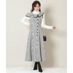 ショッピングリボン ワンピース アシンメトリーリボンショルダーワンピース