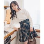 ショッピングツイード スカート ベルト付きツイードミニスカート