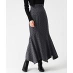 スカート 2025秋冬新作 ストライプドットフロッキーマーメイドスカート