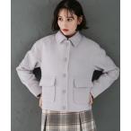 ショッピングドゥ コート チェスターコート 2025秋冬新作 ステンカラーポケットショートコート レディース