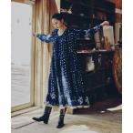 「Freada」 長袖ワンピース ONE SIZE ネイビー レディース